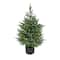3ft. Pre-Lit Cypress Artificial Christmas Tree, Multi-Function LED Lights